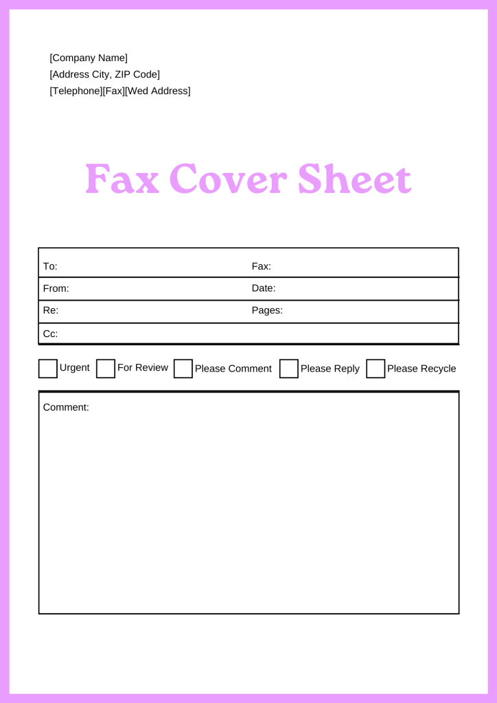 Aetna Fax Cover Sheet