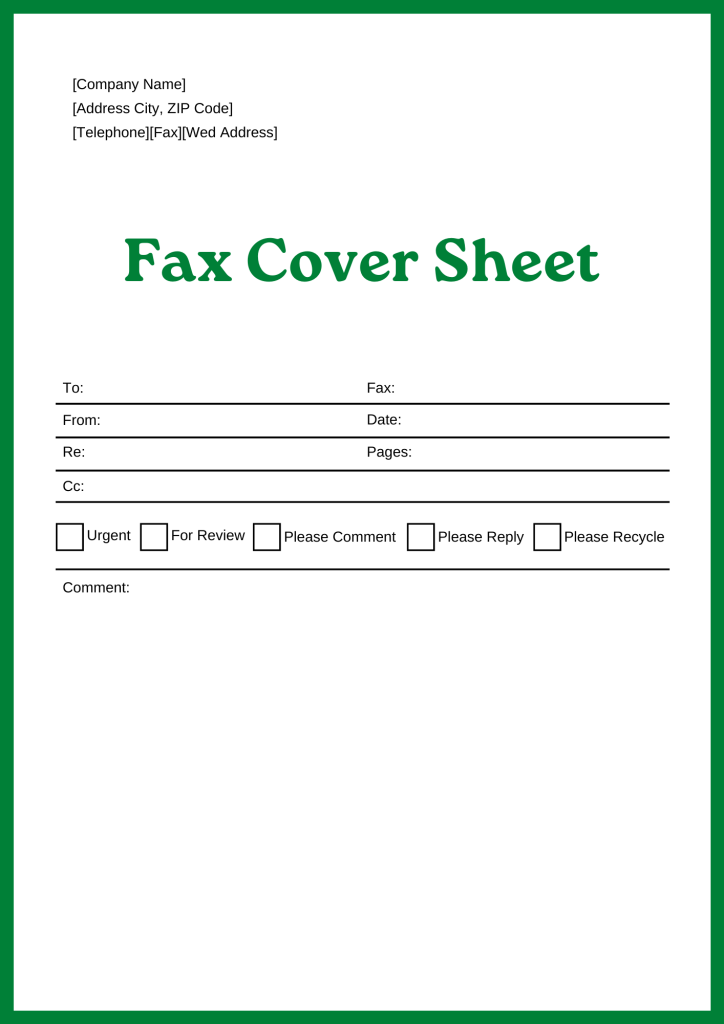 Aetna Fax Cover Sheet Template