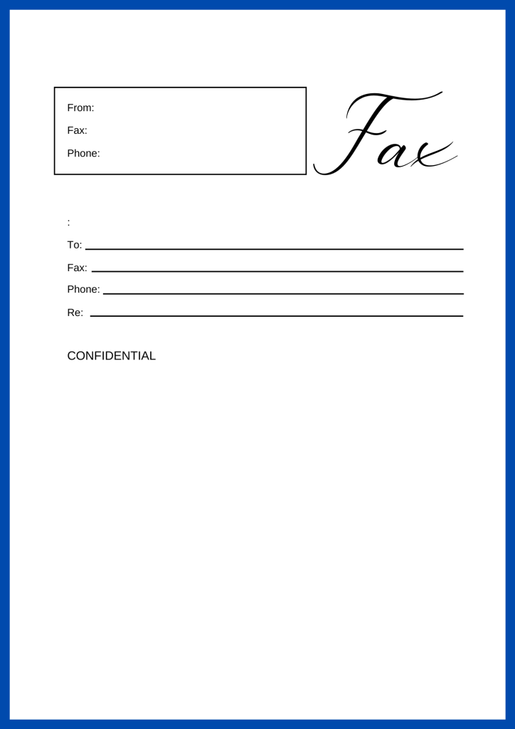 Apple Fax Cover Sheet