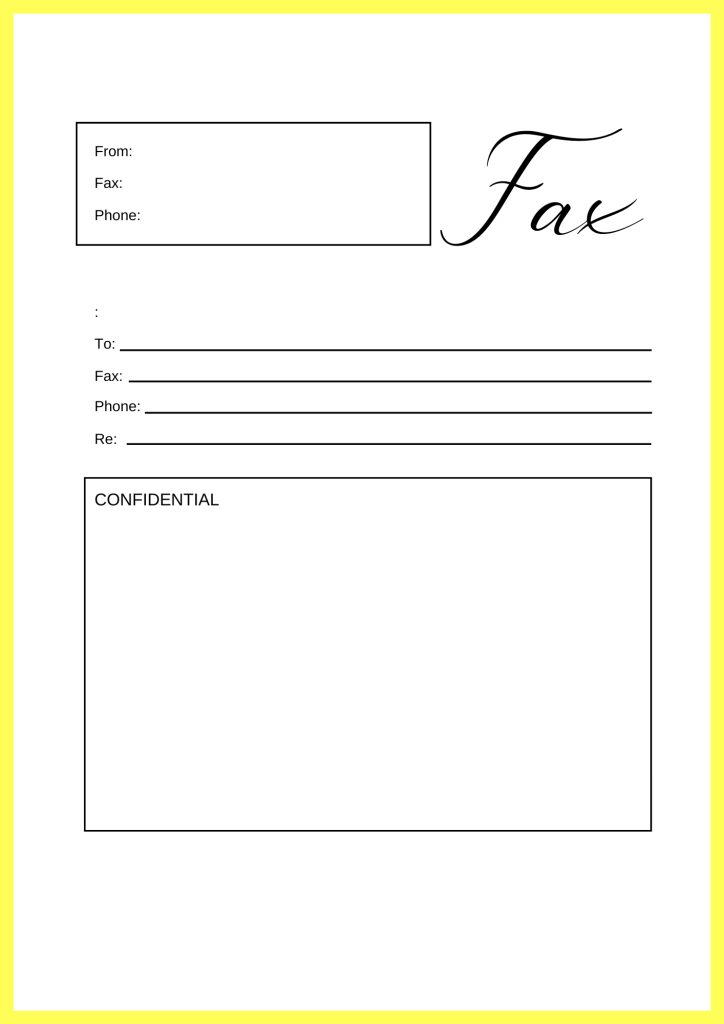 Apple Pages Fax Cover Sheet