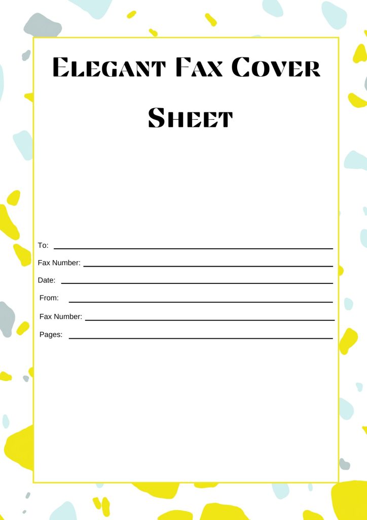 Elegant Fax Cover Sheet Template