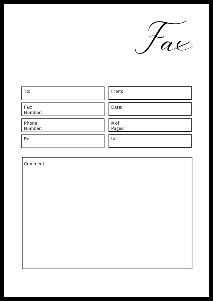 Printable Apple Fax Cover Sheet