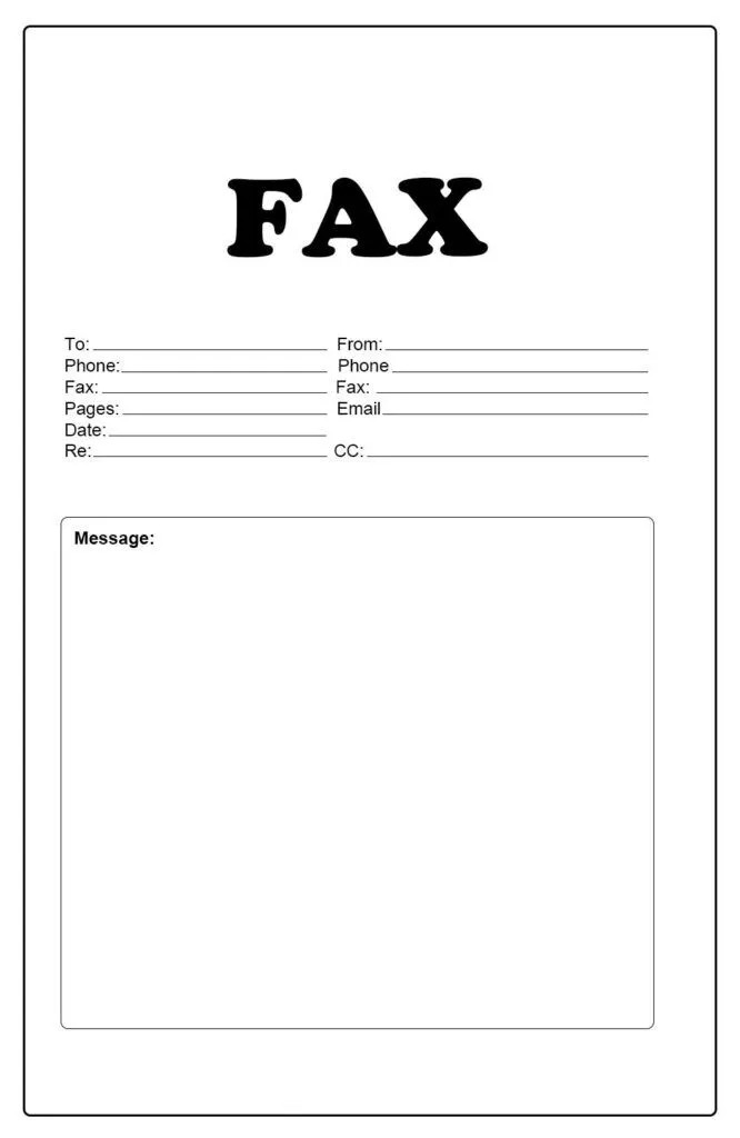 Fax Cover Sheet Attention